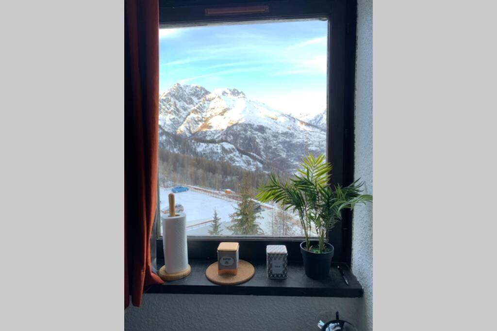 Studio 1600 Pied Des Pistes Avec Magnifique Vue Puy-Saint-Vincent Exterior foto